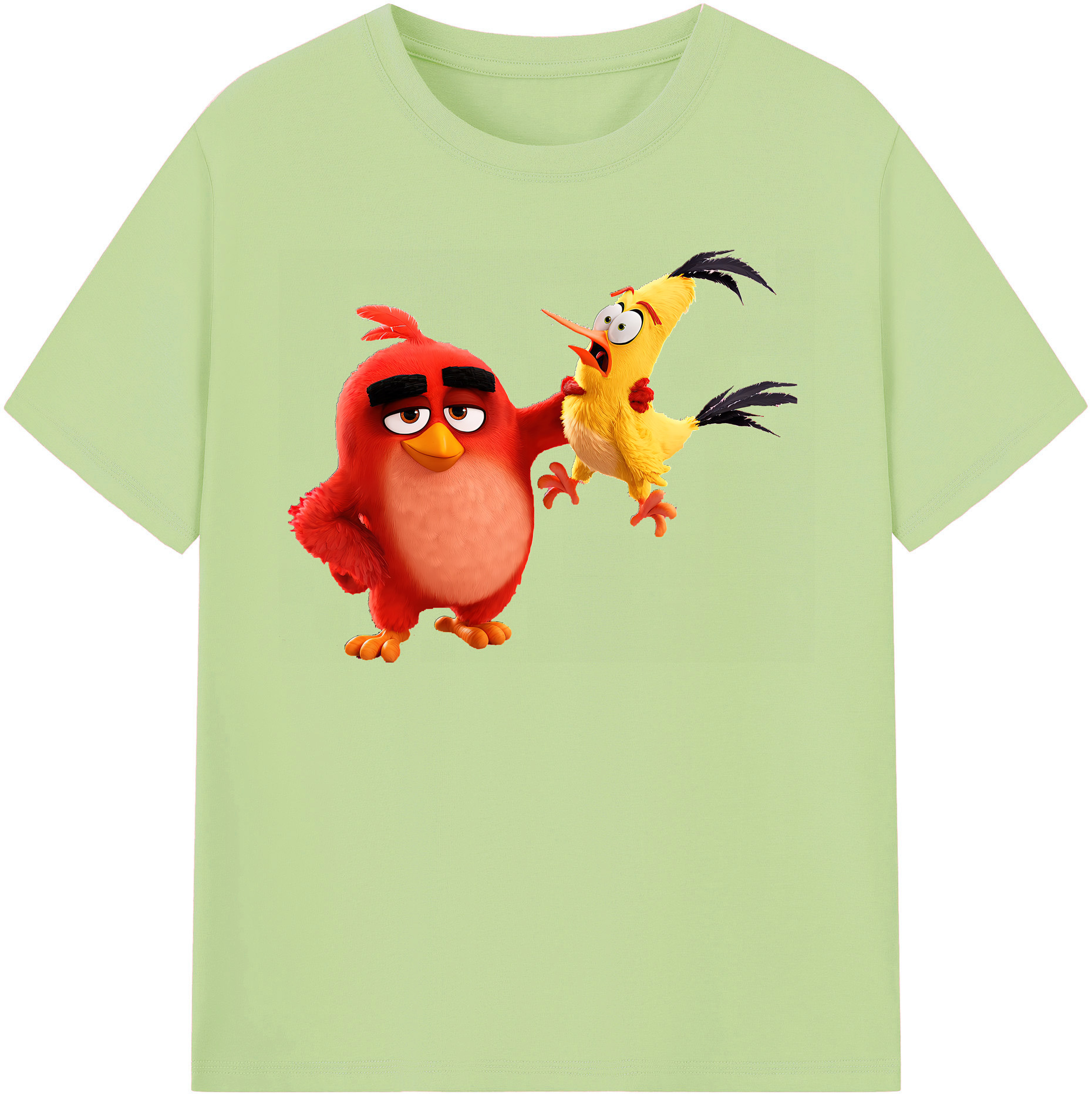 （画像用） Angry Birds アングリーバード 綿100％半袖Tシャツ（フロントプリント）